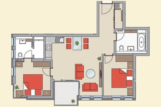 Poseidon Mit Balkon, Strandnah Und Zentral 公寓 宾茨